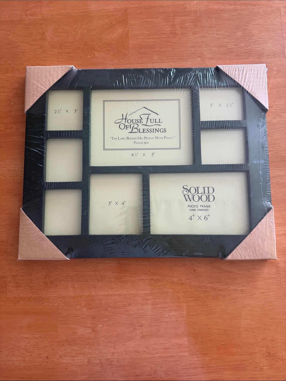 8 Opening Solid Wood Picture Frame 14 1/2" x 11 1/2" NEW